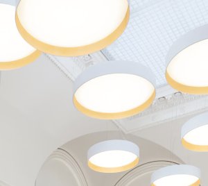 High Output Large-Area Pendant Luminaire with Tunable White LED Technology