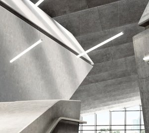 Dimmable and DALI-Controllable Linear Pendant Light for Offices, Retail, and Public Spaces