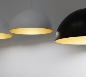 Elegant Shielded LED Pendant Luminaires with Metallic Interior for Warm Ambient Lighting