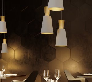 Metallic Finish Pendant Light with Upward/Downward Light Emission for Sophisticated Spaces