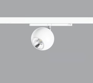 Track-Mounted LED Spotlight with Adjustable Beam Angles for Eurostandard Tracks