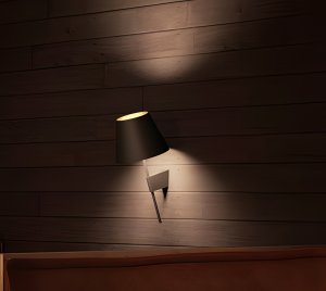 LED Wall Sconce with Metallic Shield and Dual Light Emission for Stylish Wall Illumination