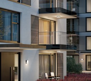Compact LED Outdoor Ceiling and Wall Lights with Weather-Resistant Housing for Entrances and Patios