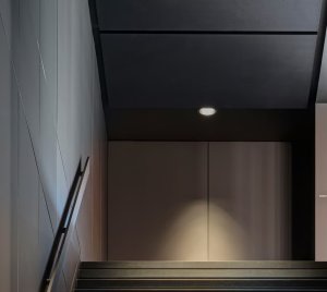 IP65 Wet Location Recessed LED Downlight with Internal Black Louvre for Superior Glare Reduction