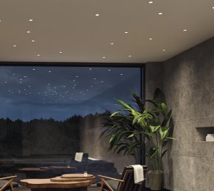 Wet Location LED Downlight for Bathrooms and Outdoor Use Under Roof Overhangs, Patios, and House Entrances