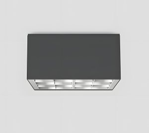 Surface-Mount Waterproof Rectangular Downlight for Interior and Exterior Architectural Lighting