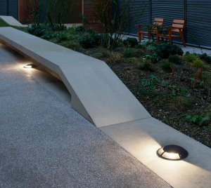 Surface-Mount Outdoor Ground Light for Walkways, Plazas, and Pedestrian Areas