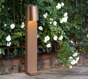 LED Bollard Light with Directional Beam and Slit Accent for Gardens and Pathways