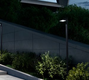 Low-Mount Pole-Top LED Luminaire for Entrances, Access Routes, and Compact Urban Spaces