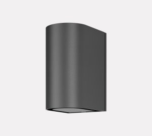Dual-Beam Exterior Wall Light for Up and Down Lighting with Narrow or Medium Spread