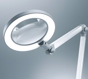 Workplace LED Magnifying Light for Enhanced Near Vision in Manufacturing Environments