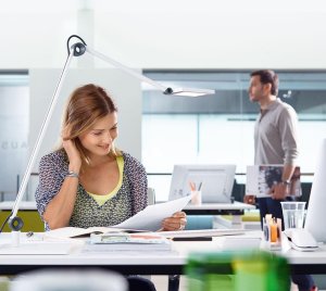 Ultra-Flexible Double Arm LED Task Light with Pivoting Head and Maintenance-Free Joints