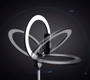 Studio-Quality Dimmable LED Ring Light for Vlogging and Live Streaming