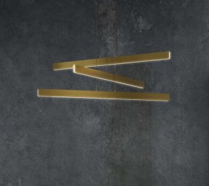 Modern Linear LED Pendant with Soft Glow and Continuous Light Band