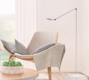 Smart LED Floor Lamp with Built-In Occupancy Sensor and Smooth Touchstrip Dimming