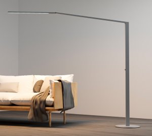 Dimmable LED Floor Lamp with Long Arm Extension for Modern Interiors