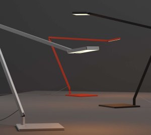 Slim and Flexible LED Task Lamp with Articulated Dual Arm Design and Swivel Base