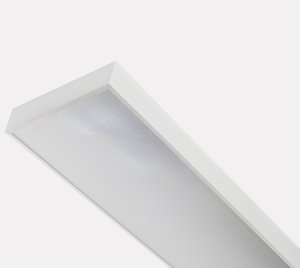 Bi-Directional Suspended Linear LED Wraparound Light with Glare Control Optic for Schools, Offices, and Institutional Applications