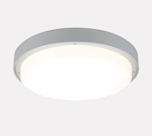 Weatherproof and Vandal-Resistant LED Ceiling/Wall Light with Microwave Motion Sensor