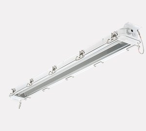 Impact and Chemical Resistant Linear Low Bay Light for Industrial Environments and Wash-Down Areas