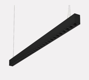 Linear LED Pendant Light with Multiple Optic Versions for Hotels and Museums