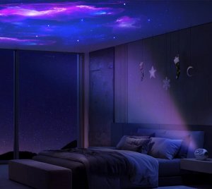 Govee Starry Sky Projector with Moving Blue Lasers and Rotating Planet Images