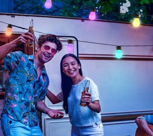 Govee RGBIC Smart Waterproof Outdoor String Light with Alexa and Google Assistant for Backyards and Holidays