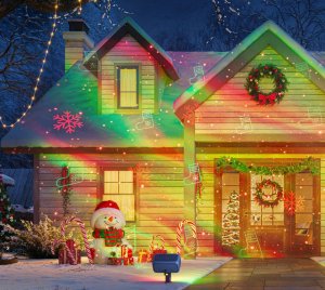 Govee RGBIC Outdoor Laser Projector Light with Aurora Effects for Halloween and Christmas