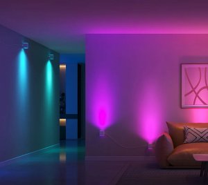 Govee RGBIC Cube Wall Sconce with Up and Down Lighting and Customizable RGBW Effects