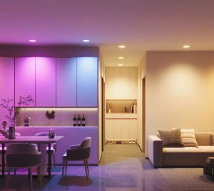 Govee 6-Inch Smart Retrofit Recessed LED Downlight with Dimmable RGBWW LEDs and Wi-Fi/Bluetooth Connectivity