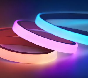 Govee Gaming LED Neon Rope Light with Soft Silicone Diffused RGBIC Lighting for Eye-Friendly Desk Illumination