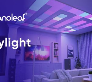 Nanoleaf Skylight RGBW Modular Smart Ceiling Light Panels with Thread, Wi-Fi, and Music Sync Integration