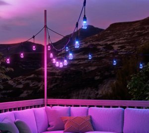 Nanoleaf Smart Outdoor String Lights with Addressable RGBWIC LED Bulbs and Matter Compatibility