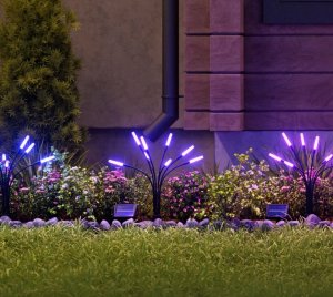 Nanoleaf Smart Solar Garden Stake Lights with RGBW LEDs, Animated Color Scenes, and Remote Control