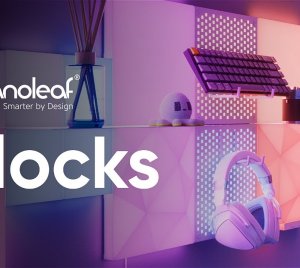 Nanoleaf Blocks RGBW Smart LED Wall Panels with Pegboards and Display Shelves for Personalized Décor