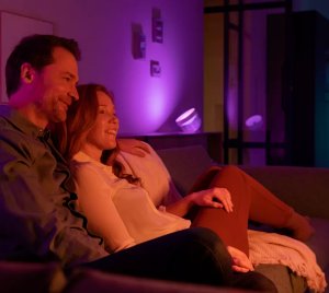 Philips Hue Iris Smart Table Lamp with White and Color Ambiance for Mood Lighting