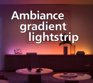 Philips Hue Gradient Smart LED Strip Light with Alexa, Google Assistant, and Apple HomeKit