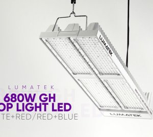680W White + Red Spectrum LED Grow Light for Deep Canopy Penetration in Vine and Leafy Green Crop Cultivation