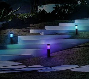 LIFX Matter-Compatible LED Bollard Light with Addressable RGB Zones and App + Voice Control via Alexa, Google, Siri, and SmartThings