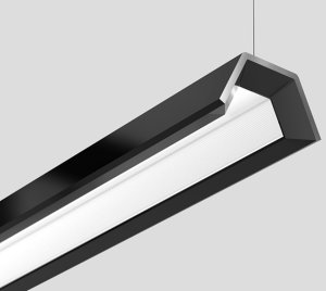 Damp Location Rated Suspended Architectural Linear LED Fixture for Office, Education, and Hospitality Lighting