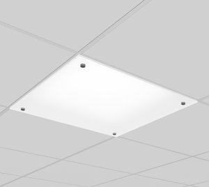 Backlit Architectural LED Ceiling Light Panel for T-Grid and Drywall Ceilings with Dynamic Circadian Bio-Dimming
