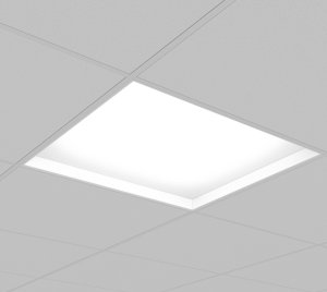 Recessed Grid Ceiling Light Panels with Diffused Regressed Lens for Visual Comfort and Architectural Appeal