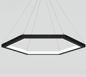 Hexagonal LED Pendant Light for Retail, Office, Hospitality, and Public Spaces
