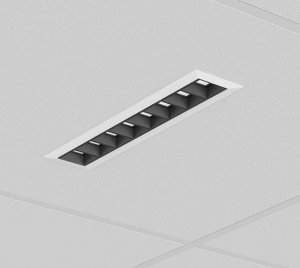Small-Scale Recessed Linear/Square Multi-Cell LED Downlights for Architectural Ceilings