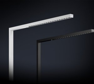 Free-Standing LED Luminaire with Tunable White and Smart Sensors for Modern Ergonomic Office Lighting