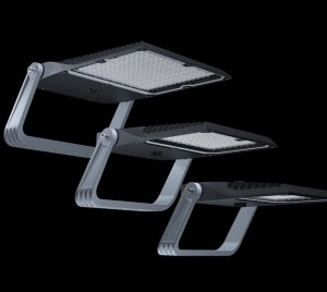 Smart Industrial LED Floodlight with Adaptive Dimming and IoT Interfaces