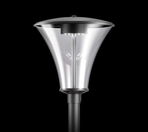 LED Post-Top Fixture for Streets, Squares, and Entry Zones with Smart Control