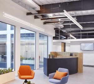 Transparent Optic Linear Pendant Light for Offices, Classrooms, and Conference Spaces