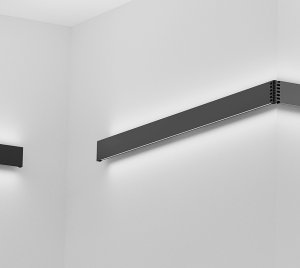Slim Profile Linear Wall Light Fixture with Continuous Architectural Expression