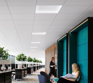 Recessed LED Troffer Alternative with Low-Glare Batwing Distribution for Corporate and Commercial Interiors